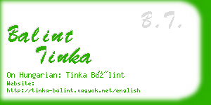 balint tinka business card